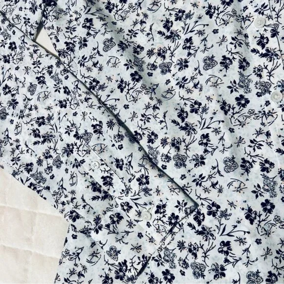 Banana Republic Dillon Classic Fit Floral Button Down Blouse - Picture 4 of 6